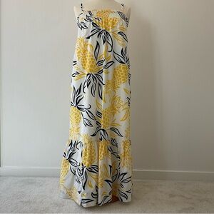 Anthropologie Floral Flounced Maxi Dress S